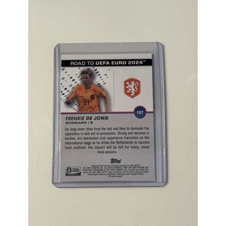 2023-24 Topps Pristine UEFA Road To Euro Frenkie De Jong Netherlands Futbol #107
