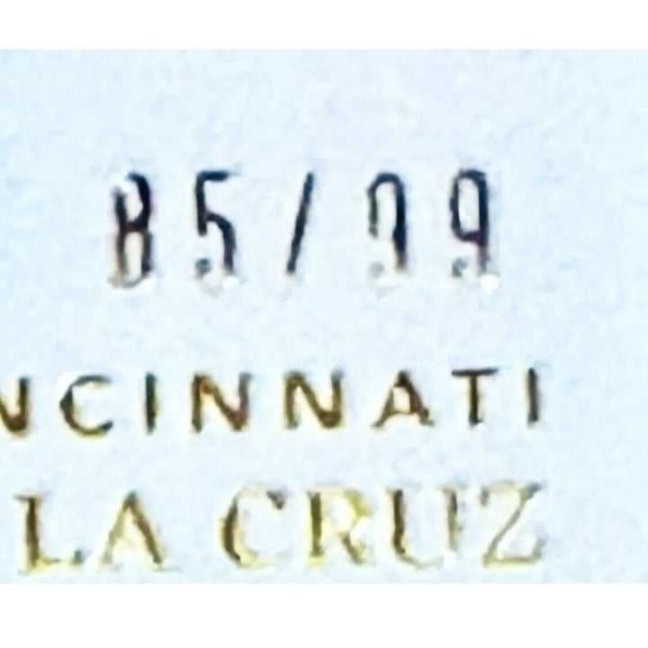 2023 Panini Immaculate Elly De La Cruz rookie card with triple patch and autograph, serial number 85/99, Cincinnati Reds baseball collectible