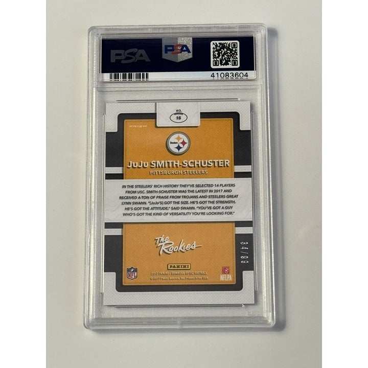 2017 Donruss Optic Red Prizm JuJu Smith-Schuster Rookie Card #16 PSA 10