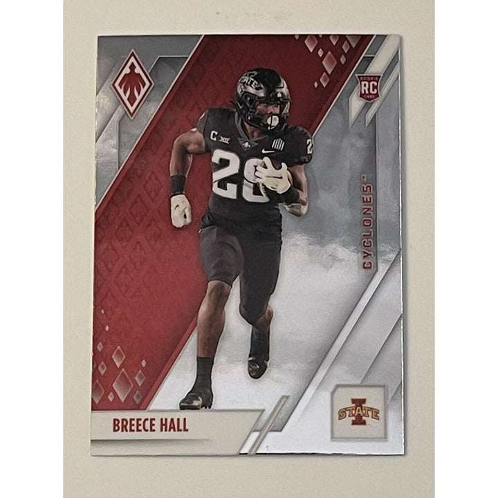 Breece Hall Rookie Card 2022 Panini Chronicles Phoenix Draft Picks Iowa State Cyclones #28 football trading card