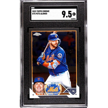 Pete Alonso*- 2023 Topps Chrome - MLB New York Mets Baseball Card #75 - SGC 9.5*