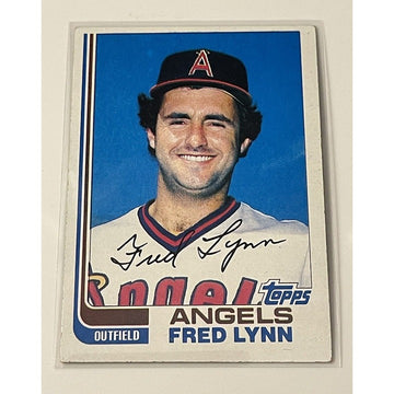 1982 Topps Fred Lynn Baseball Card #251 Fred - MLB California Angels - Set Break