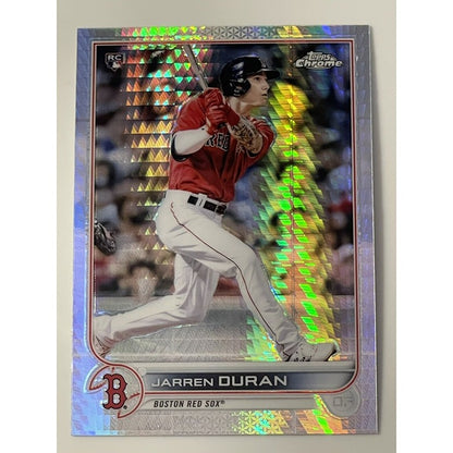 Jarren Duran RC*- 2022 Topps Chrome Refractor Rookie #113 - MLB Boston Red Sox