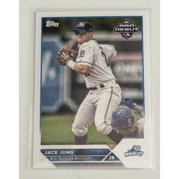 2023 Topps Pro Debut Jace Jung RC MLB Tecas Rangers Baseball Card #PD-24 Champs!