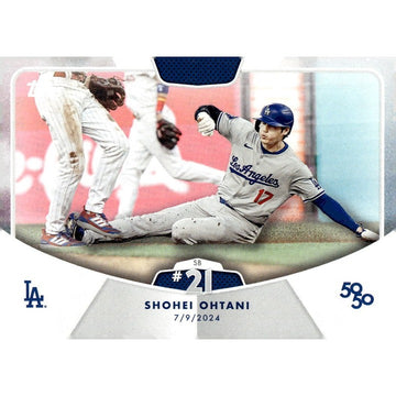 50/50 LIMITED EDITION! Shohei Ohtani MLB LA Dodgers 2024 TOPPS NOW Season #SB 21