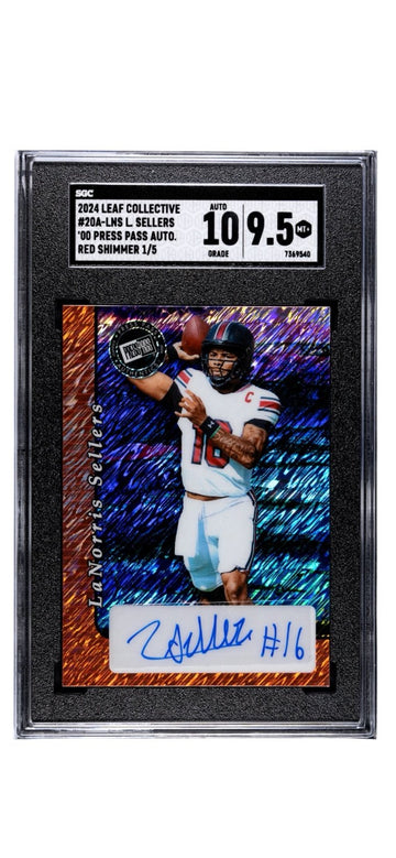 1/5 2024 LEAF COLLECTIVE #20A-LNS L. SELLERS PRESS PASS AUTO
RED SHIMMER SGC 9.5