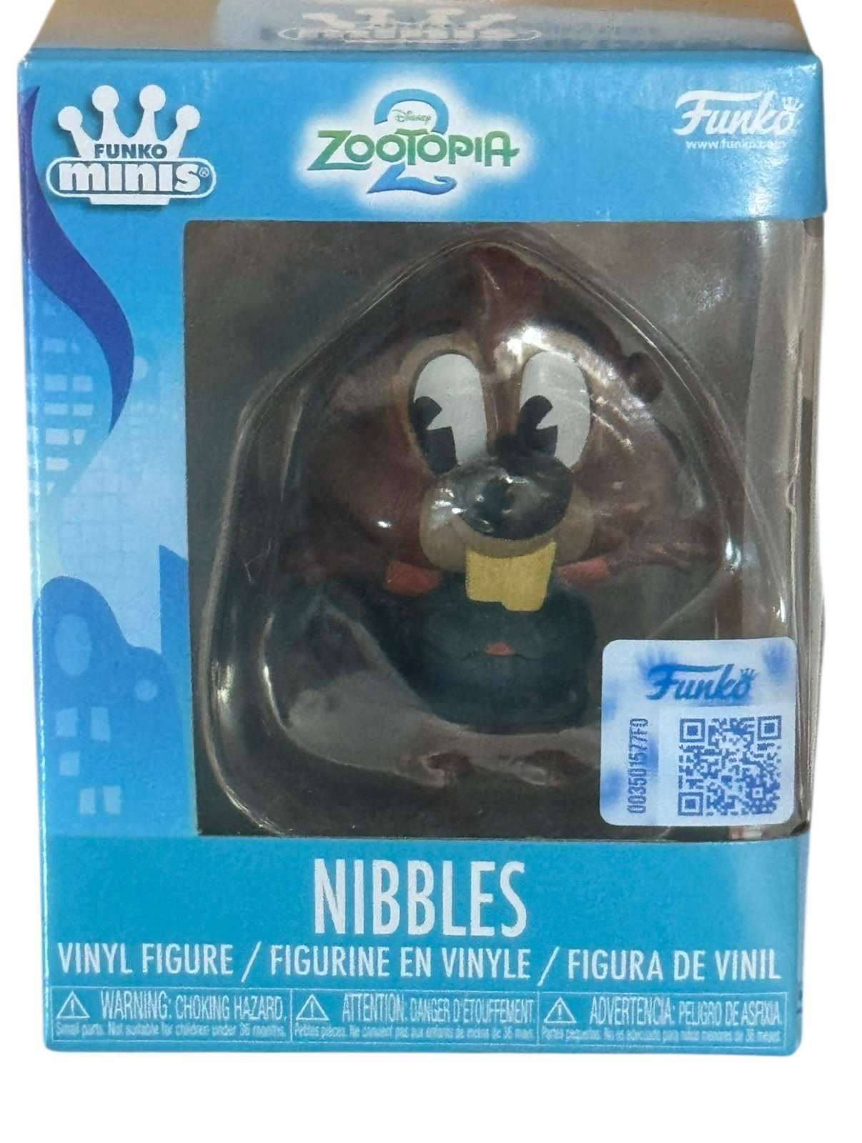 Funko Minis Disney Zootopia Nibbles lemming vinyl figure collectible in blue packaging