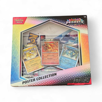 SEALED Pokémon Scarlet & Violet Prismatic Evolutions Poster Collection box with promo cards and booster packs
