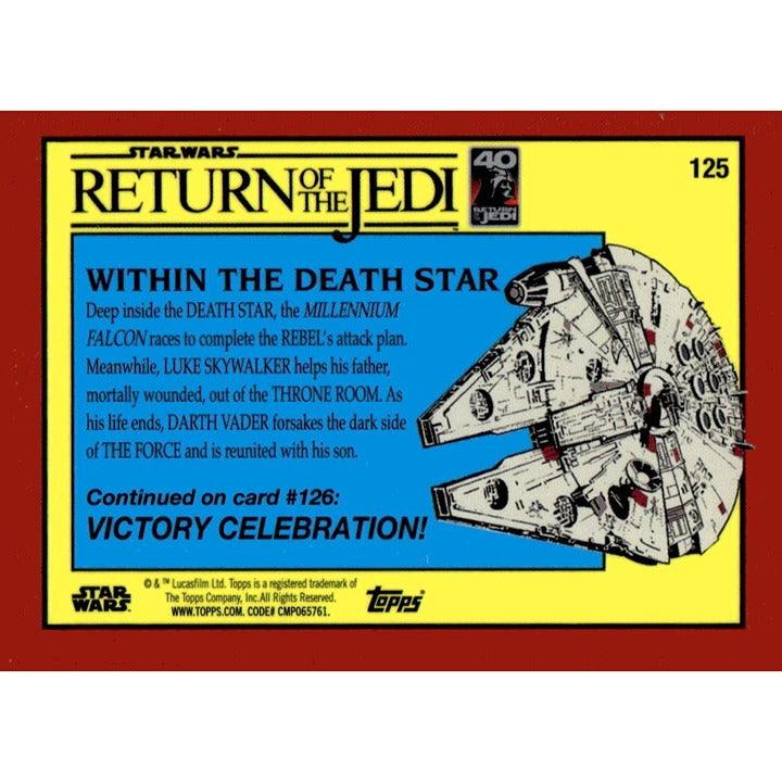 Return Chrome 2023 Return Of The Jedi - Red Chrome Sapphire Within The Death Star - Card 72