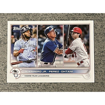2022 Topps Ohtani Guerrero Jr, Perez, AL Home Run Leaders #48- MLB Baseball Card