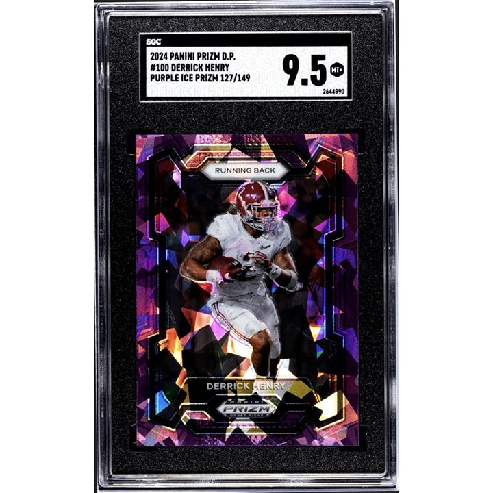 127/149 2024 Panini Prizm Derrick Henry Purple Ice Ravens/Tide Card #108 SGC 9.5