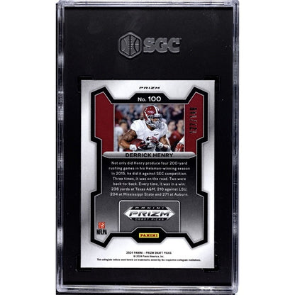 127/149 2024 Panini Prizm Derrick Henry Purple Ice Ravens/Tide Card #108 SGC 9.5
