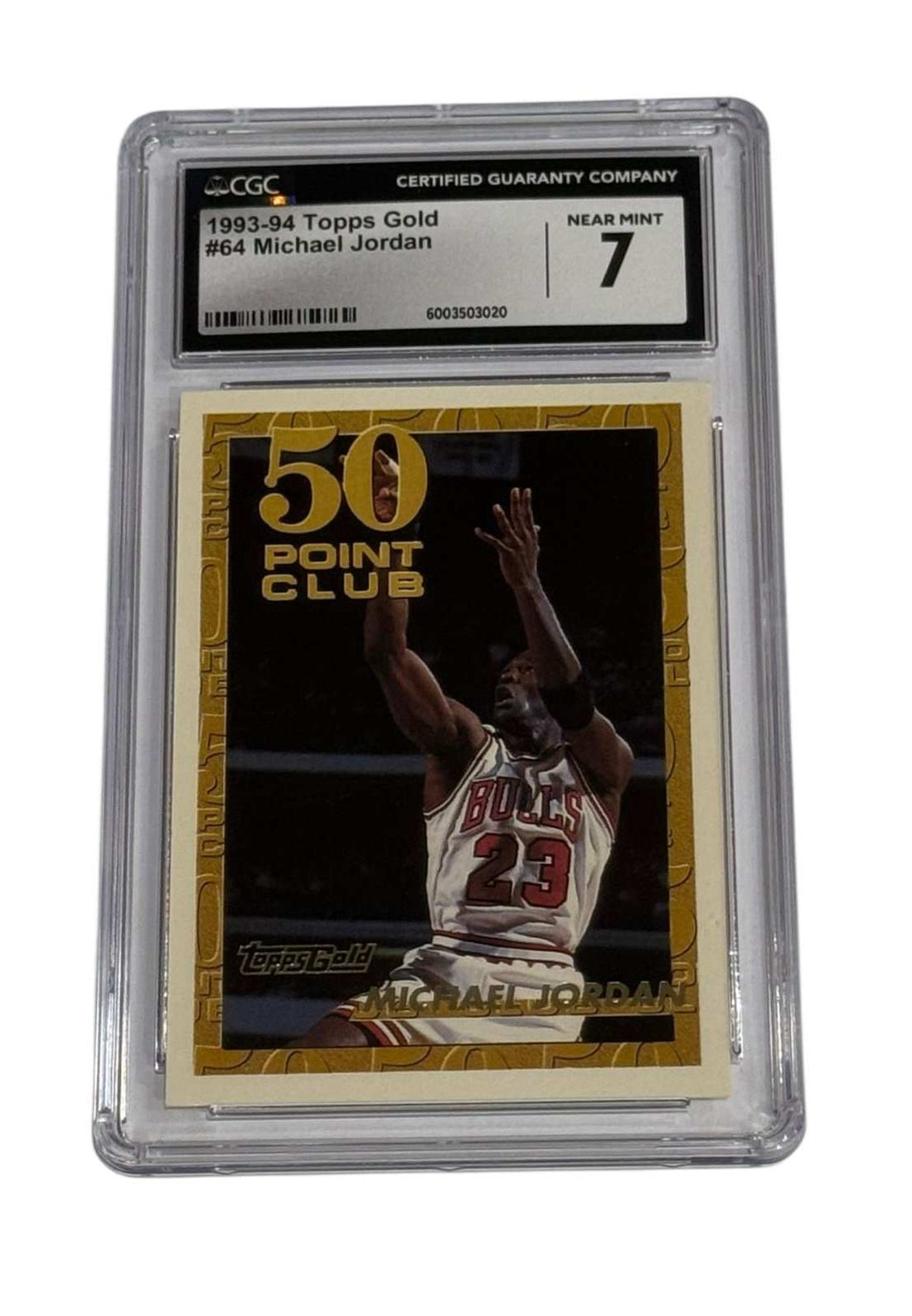 Michael Jordan 1993-94 Topps Gold 50 Point Club basketball card CGC 7 sealed slab