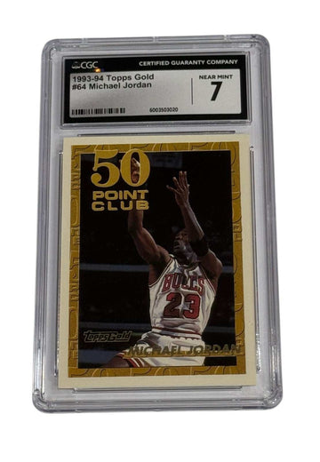 Michael Jordan 1993-94 Topps Gold 50 Point Club basketball card CGC 7 sealed slab