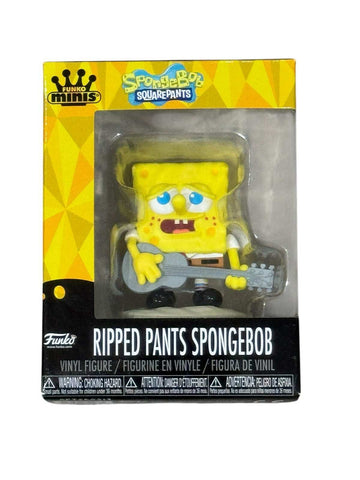 Funko Minis Classic SpongeBob Ripped Pants vinyl figure holding guitar in original box