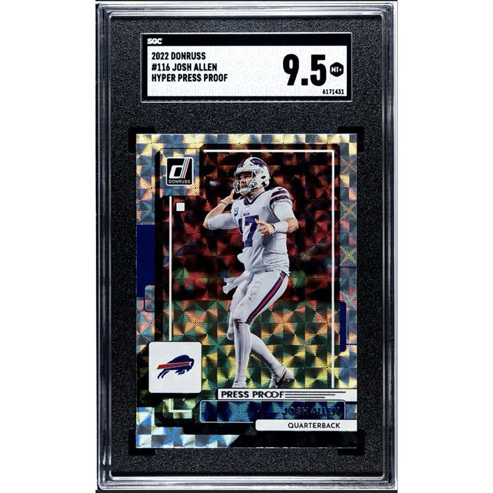 Josh Allen 2022 Donruss Hyper Press Proof Premium Holo #116 NFL Bills - SGC 9.5*