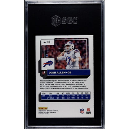 Josh Allen 2022 Donruss Hyper Press Proof Premium Holo #116 NFL Bills - SGC 9.5*