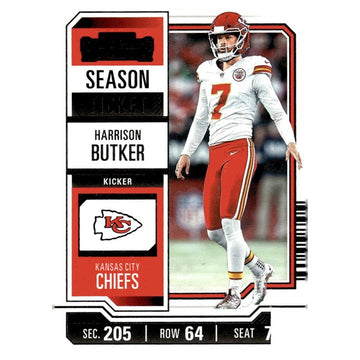 2023 Panini Contenders Harrison Butker* NFL Kansas City Chiefs Season Ticket #49