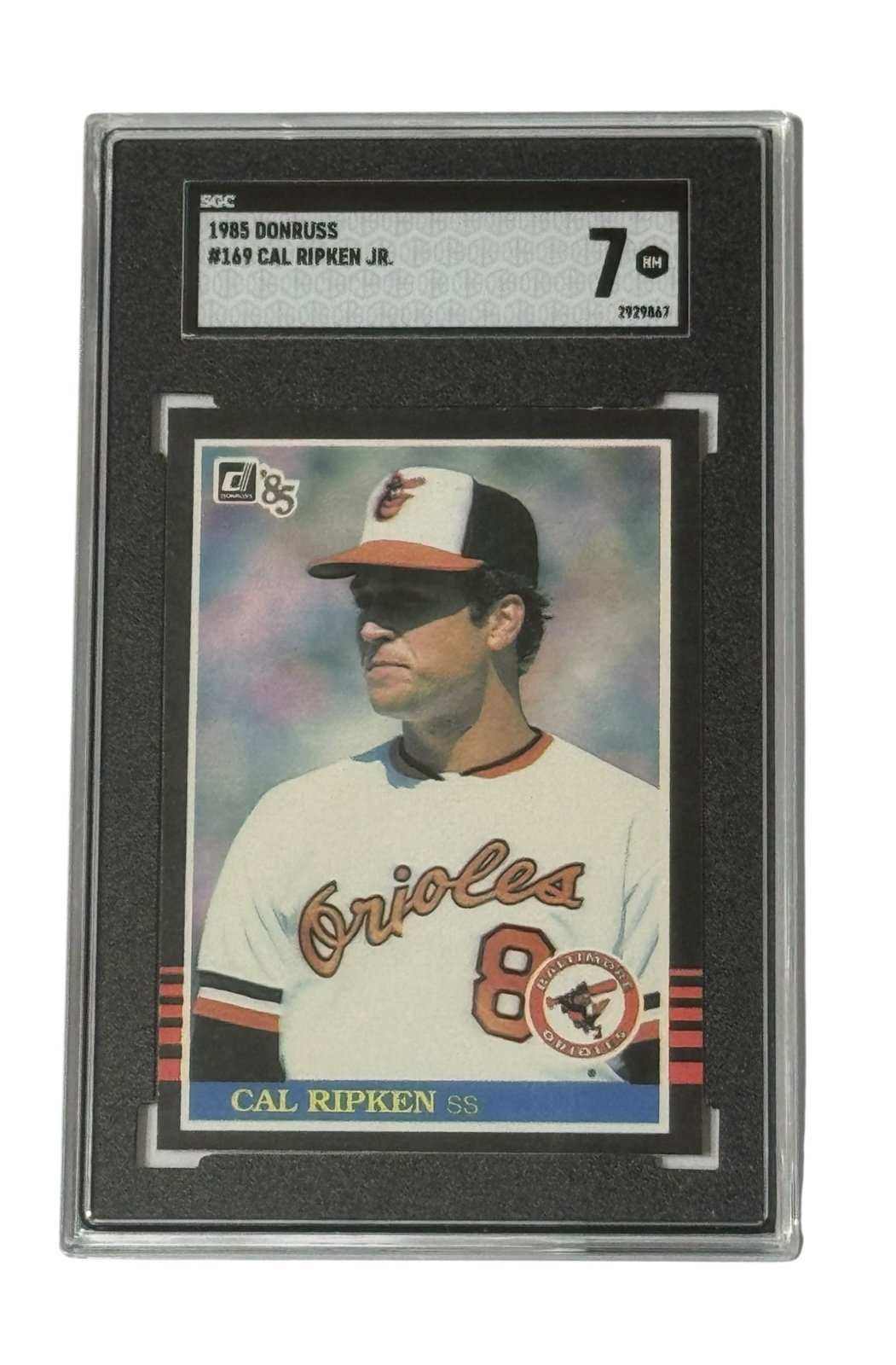 Vintage Cal Ripken Jr 1985 Donruss #169 baseball card graded SGC 7 NM in protective slab