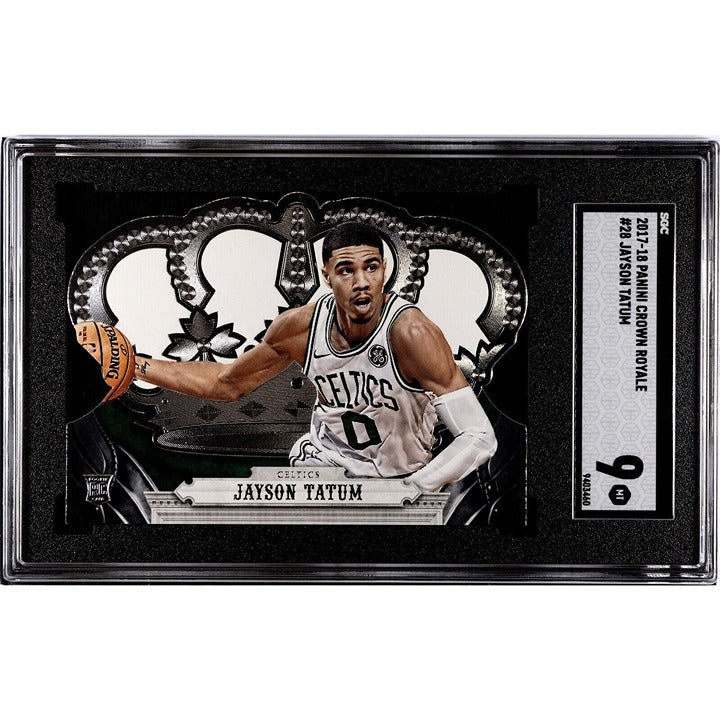 2017-18 Panini Crown Royale Jayson Tatum RC #28 Celtics SGC 9 (POP 65) NEW SLAB!