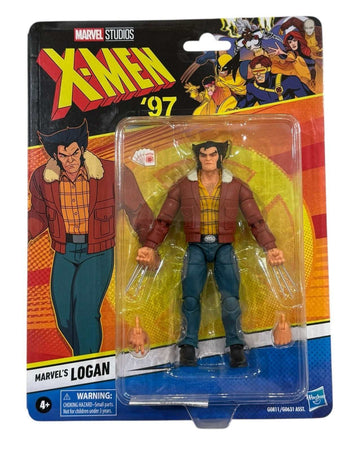 MINT sealed Marvel Legends X Men 97 Logan Wolverine action figure with interchangeable hands and animated style detailing in original packaging