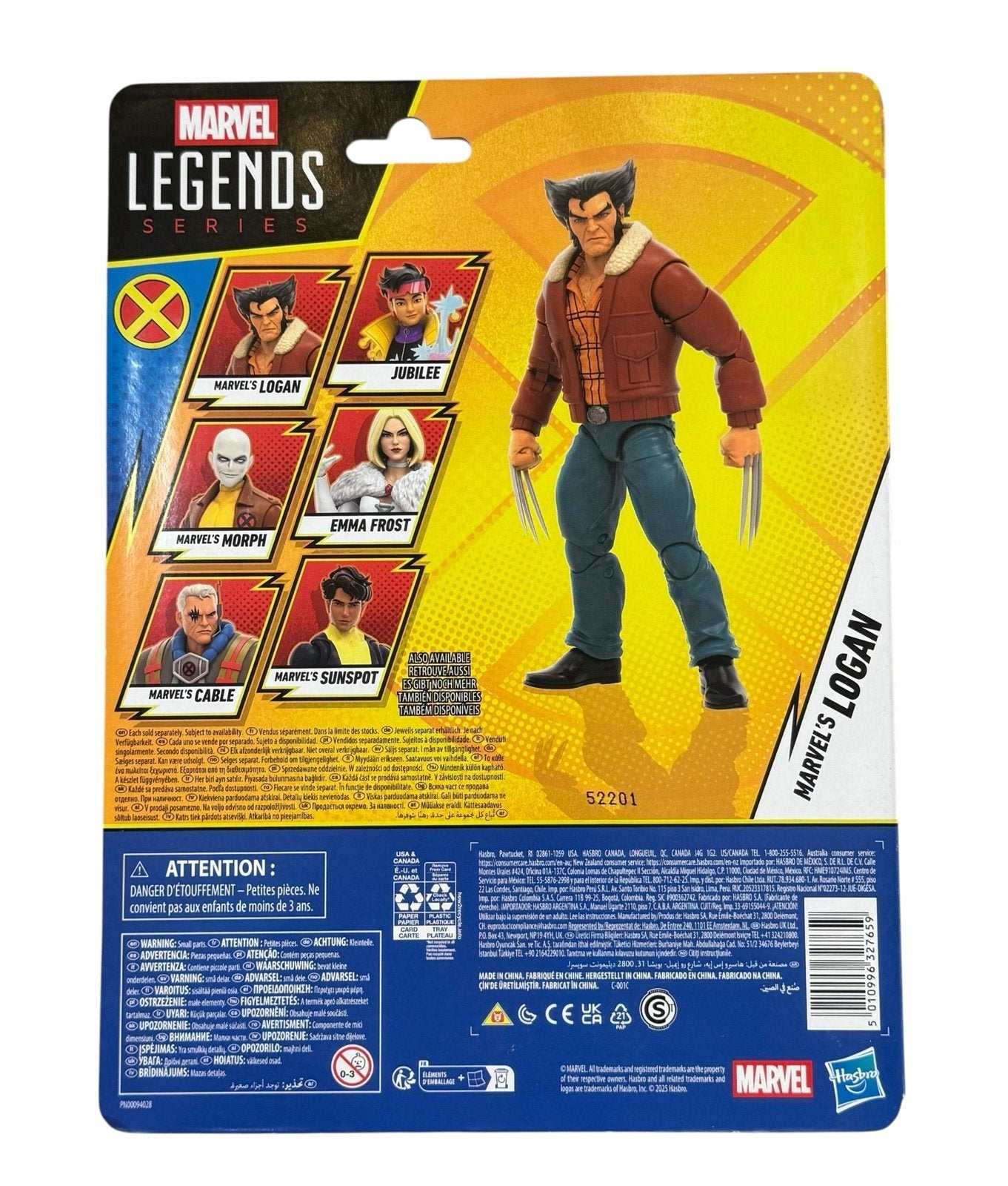 Marvel Legends Wolverine Logan action figure sealed in mint condition with X Men 97 packaging