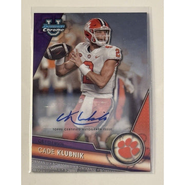 2023 Bowman University Chrome Cade Klubnik RC Auto Prospect - Clemson Tigers #33