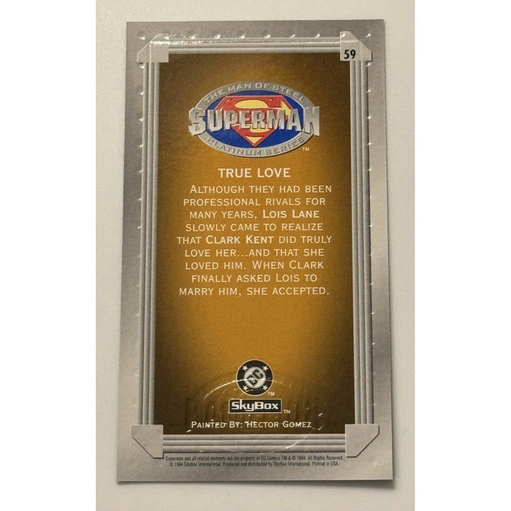 1994 SkyBox Superman: Man of Steel/Lois Platinum Series Super DC Marvell Card 59