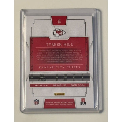 8/10* Tyreek Hill 2017 Panini National Treasures NFL KC Chiefs/Dolphins Card #95