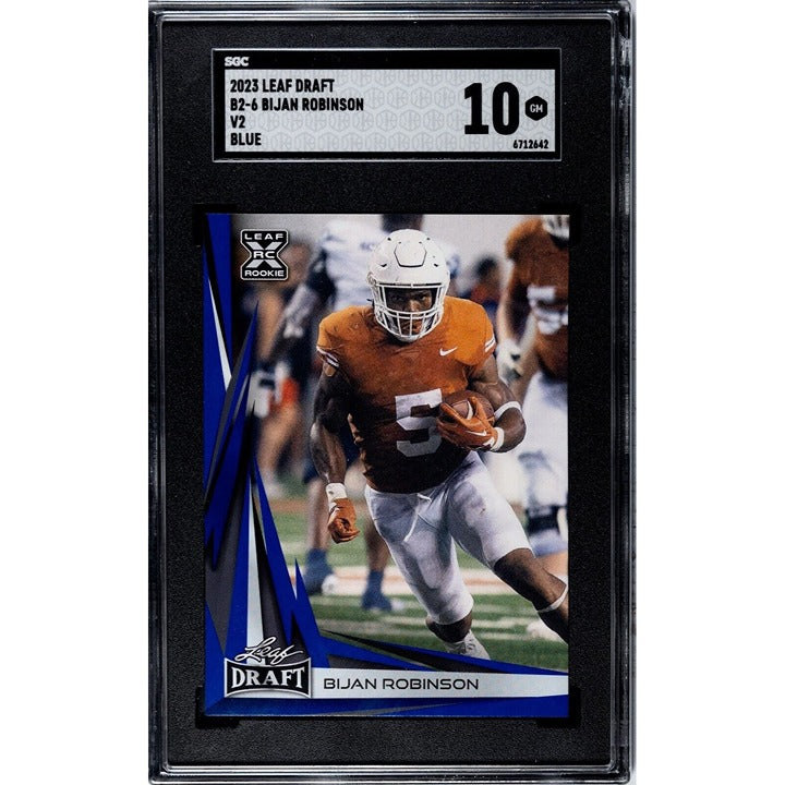 2023 Leaf Draft Bijan Robinson* RC Football #B2-6 - NFL 1st Round Falcons Rookie