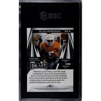 2023 Leaf Draft Bijan Robinson* RC Football #B2-6 - NFL 1st Round Falcons Rookie