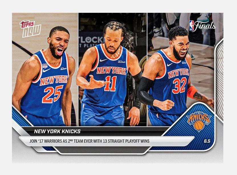 New York Knicks 2026 Topps NOW #330 NBA Finals Team Card 5676 PR