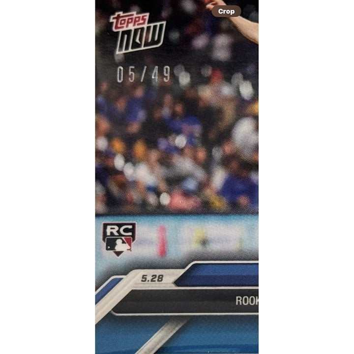 2024 limited edition Ben Brown RC Chicago Cubs baseball rookie card 5/49 low print run Topps Now
