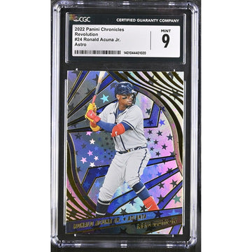 2022 Panini Chronicles Revolution -MLB Atlanta Braves Ronald Acuna Jr. #24 CGC 9