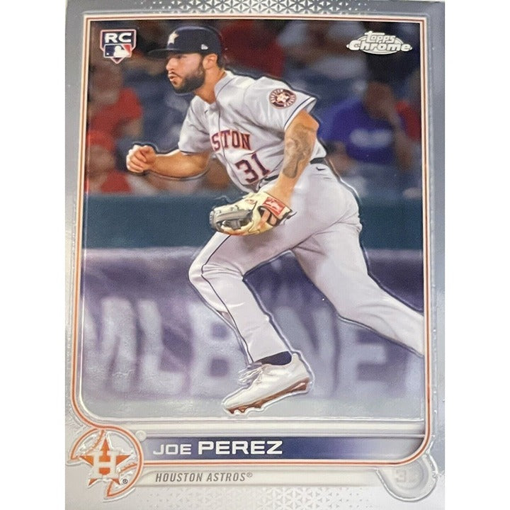 2022 Topps Chrome - Joe Perez* RC* - Card #USC186 - MLB Houston Astros - Rookie*