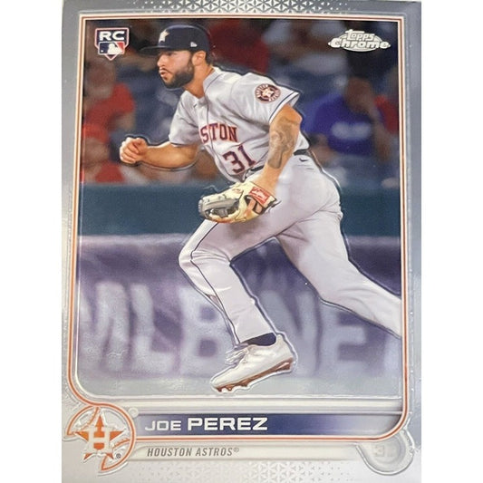 2022 Topps Chrome - Joe Perez* RC* - Card #USC186 - MLB Houston Astros - Rookie*