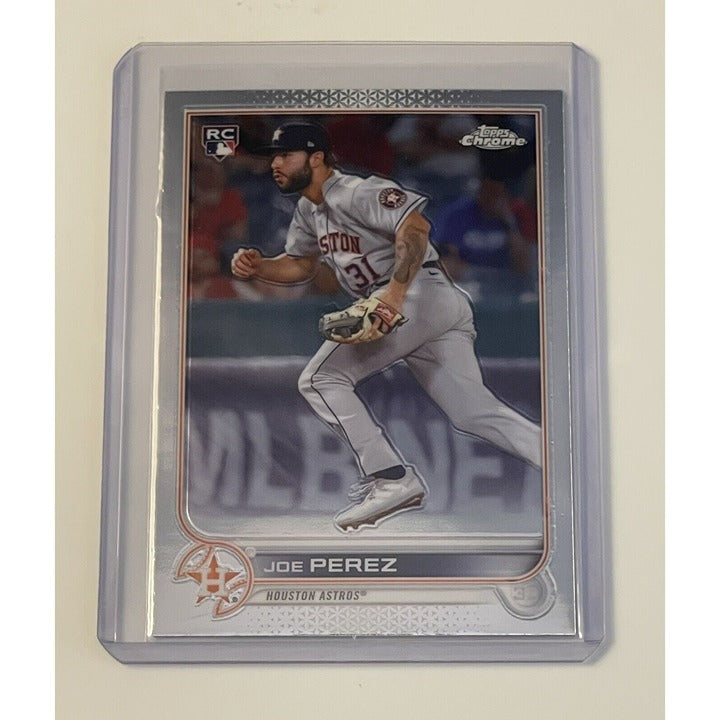 2022 Topps Chrome - Joe Perez* RC* - Card #USC186 - MLB Houston Astros - Rookie*