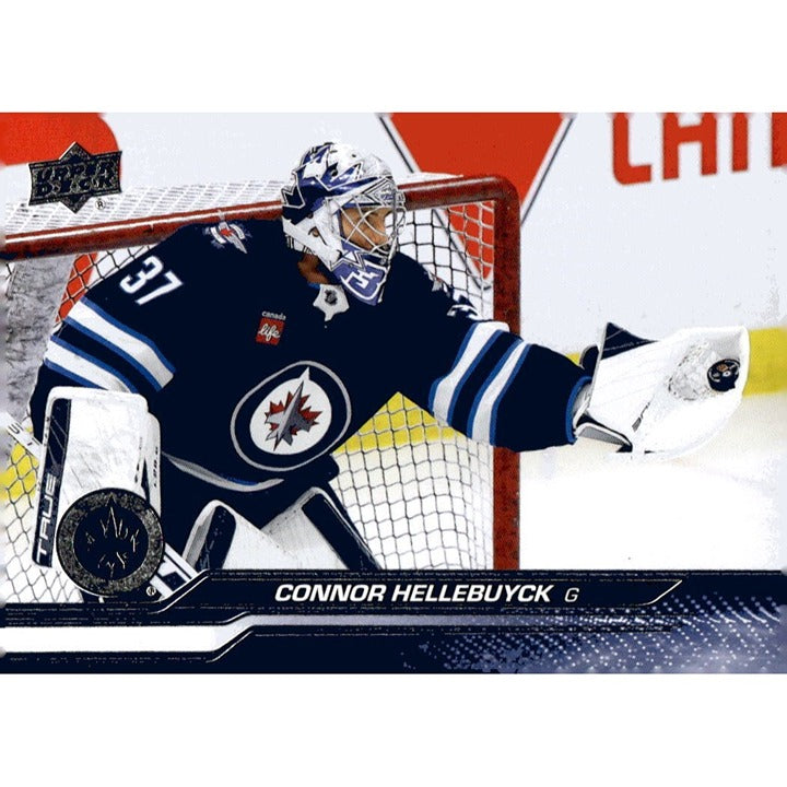Connor Hellebuyck 2023-24 Upper Deck Series 2 NHL Hockey Card #448 Winnipeg Jets