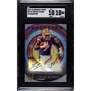 2022-23 Bowman U Inception  BIA-TE Trevor Etienne RC Autograph GATORS/UGA SGC 10
