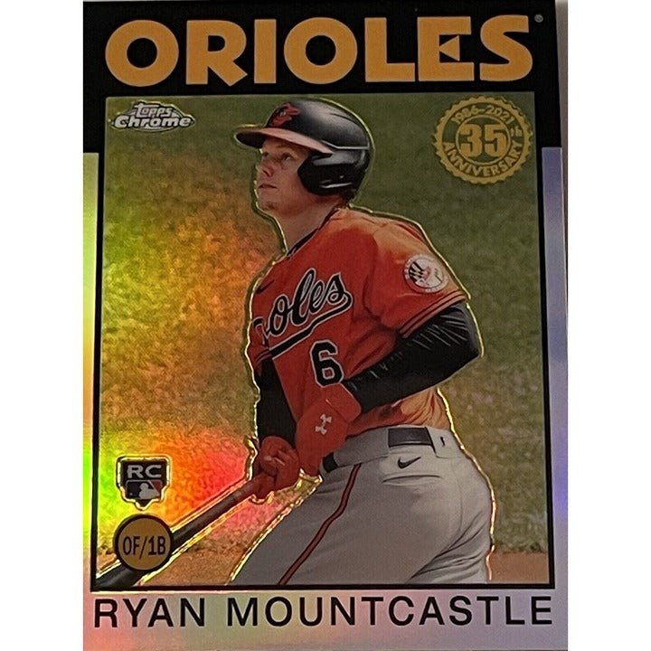 Ryan Mountcastle RC 2021 Topps Chrome 1986 ROOKIE REFRACTOR MLB Orioles #86BC-17