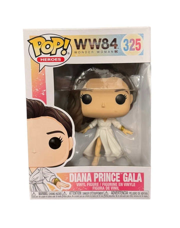 Funko Pop Heroes Wonder Woman 1984 Diana Prince Gala vinyl figure in white dress in box