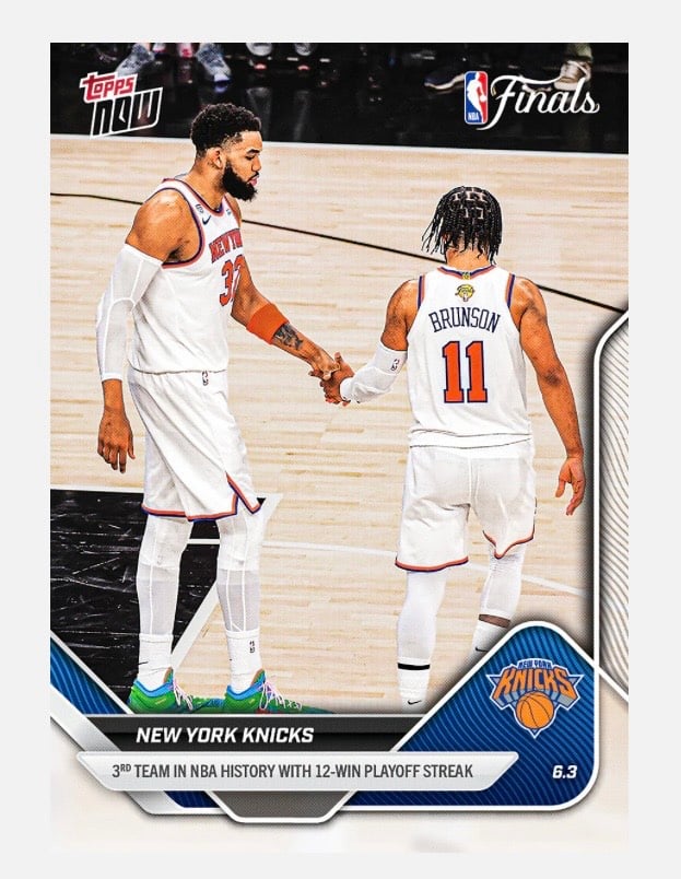 New York Knicks 2026 Topps NOW #328 NBA Finals Team Card 4657 PR