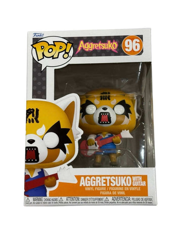 Funko Pop Aggretsuko rage mode vinyl figure with guitar in sealed packaging
