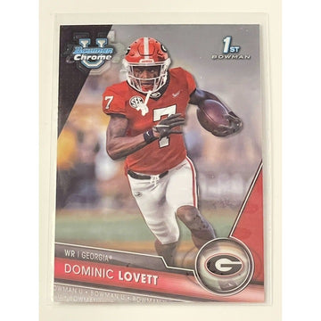 2023 Bowman University Chrome Dominic Lovett #64 1st Bowman UGA Georgia Bulldogs
