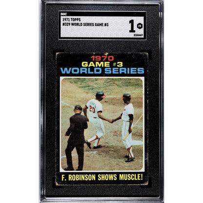 1971 Topps MLB World Series Game 3 SGC 1 Card #329 - 54 HOF Players In This Set!