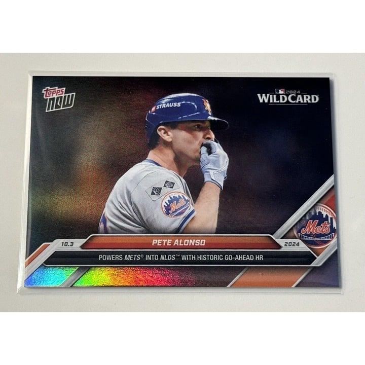 Pete Alonso SP* Game Winning 3 Run HR Wildcard 2024 MLB Topps NOW Card 798 READY