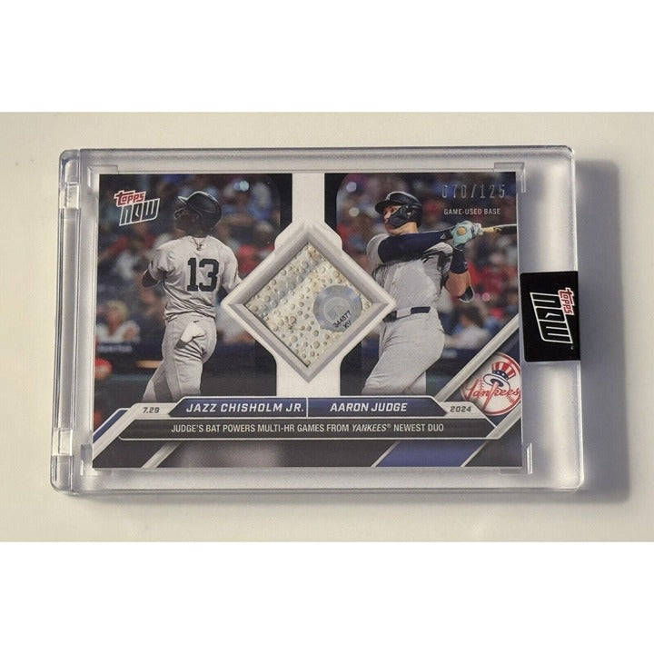 70/125 Aaron Judge Jazz Chisholm Jr 2024 Topps NOW Game Used Base Relic Encased*