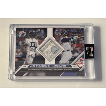70/125 Aaron Judge Jazz Chisholm Jr 2024 Topps NOW Game Used Base Relic Encased*