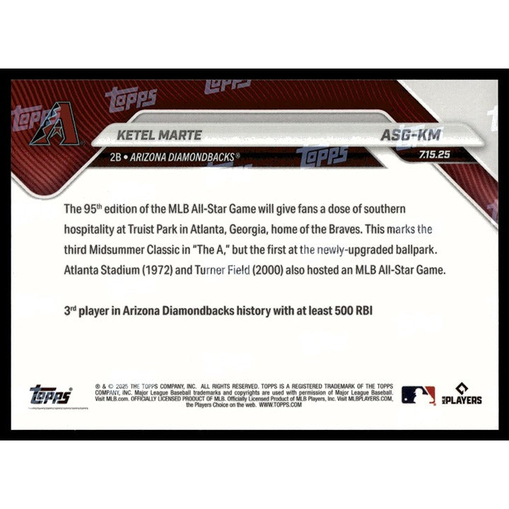 2025 Topps Now #ASG-KM Ketel Marte Limited Edition - National vs American League