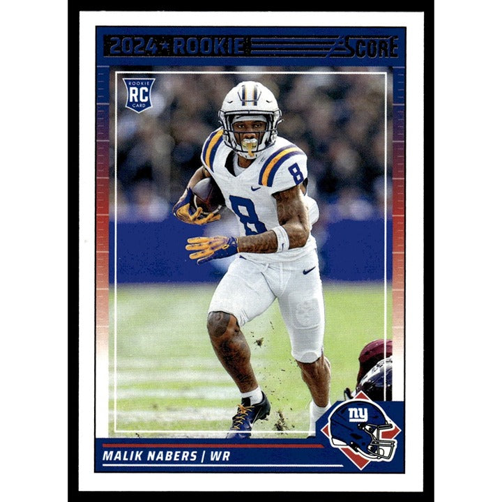 Malik Nabers RC - 2024 Score Football #306 - Green New York Giants Rookie Phenom